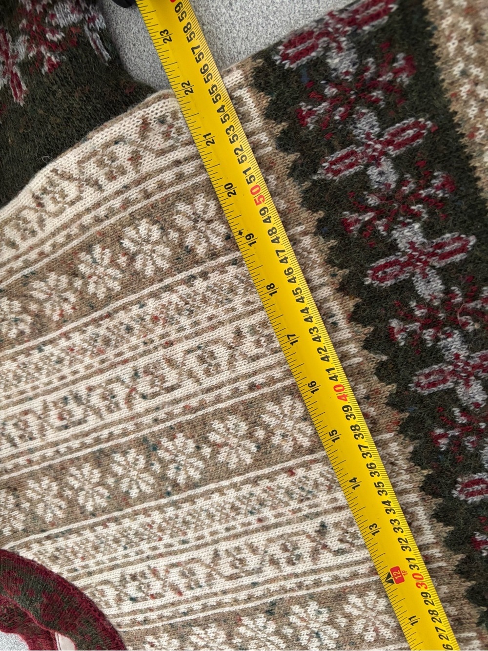 Vintage Marie Claire Fair Isle Wool Blend Nordic Sweater Women L Cozy Grandpa - Picture 8 of 10